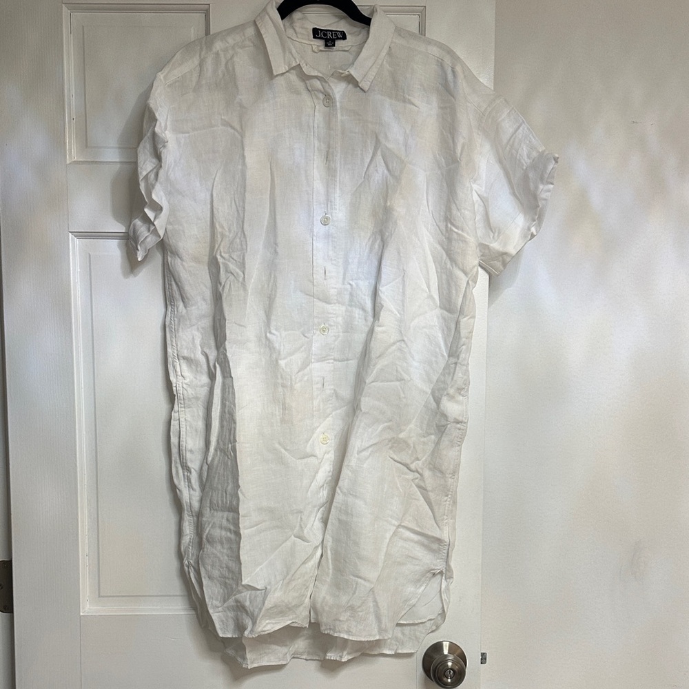 J. Crew White Midi Dress